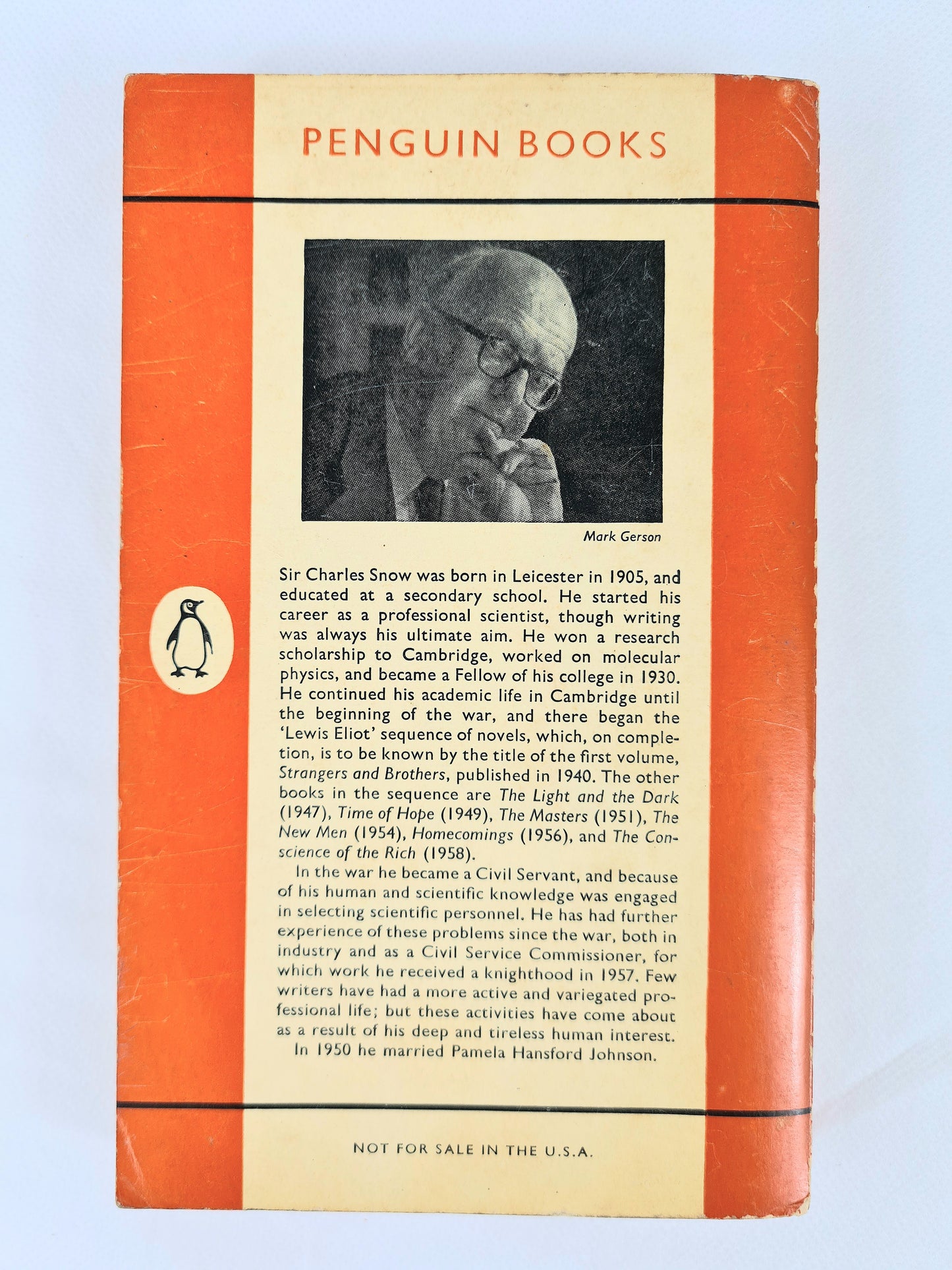 The Masters by C.P Snow. Vintage penguin book