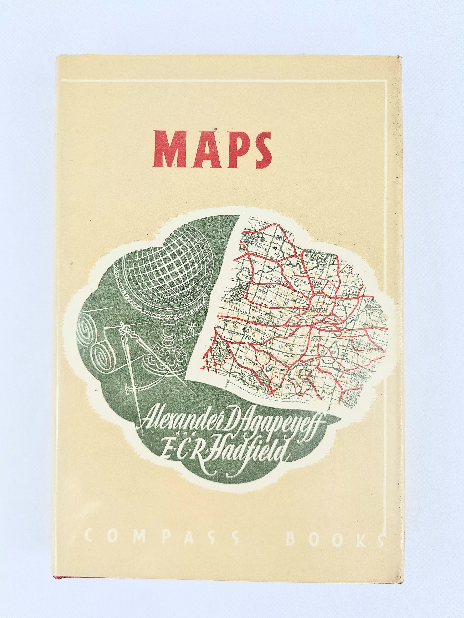 Vintage book on the history of maps