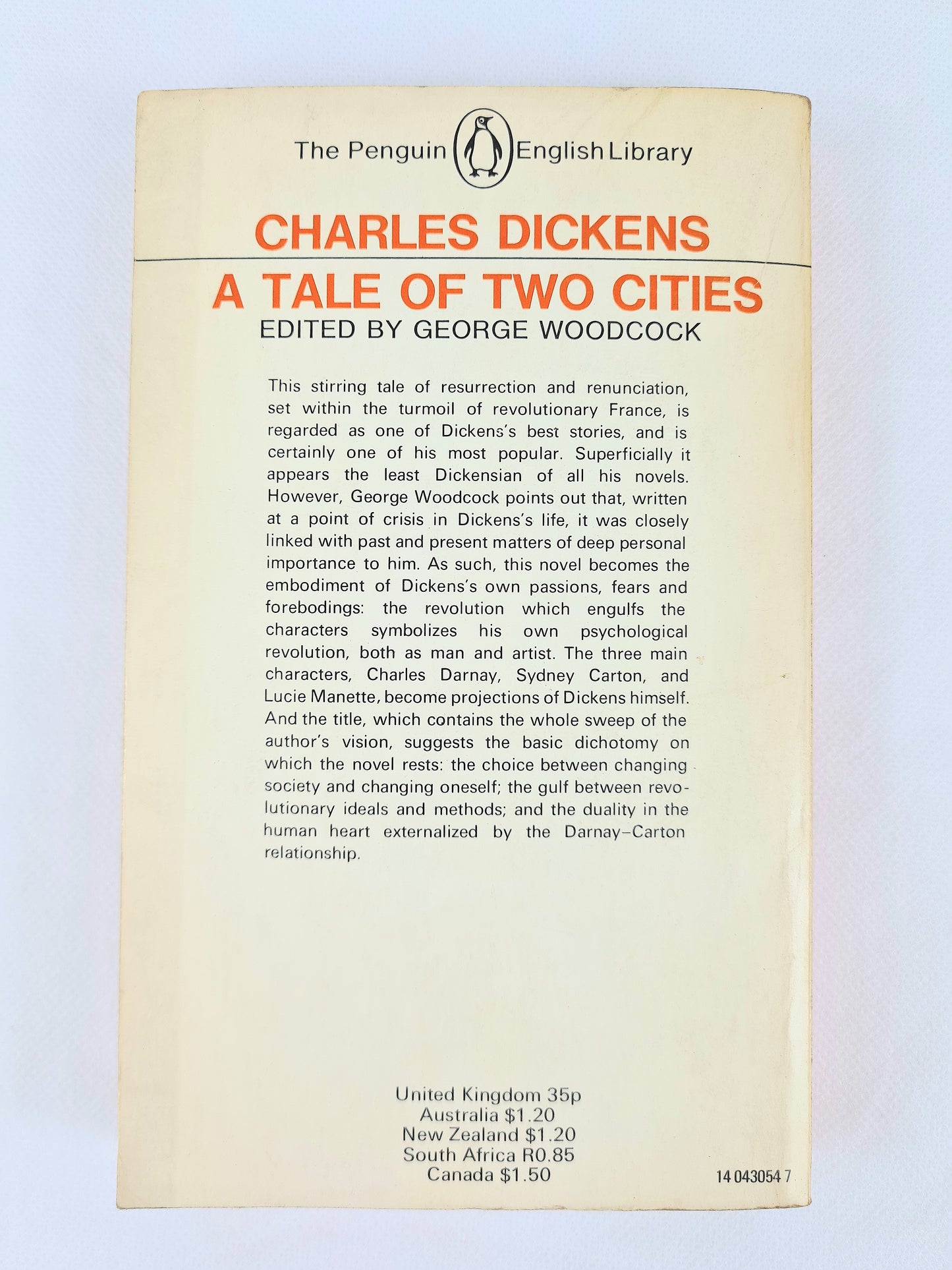 A Tale Of Two Cities by Charles Dickens. Vintage Penguin book.