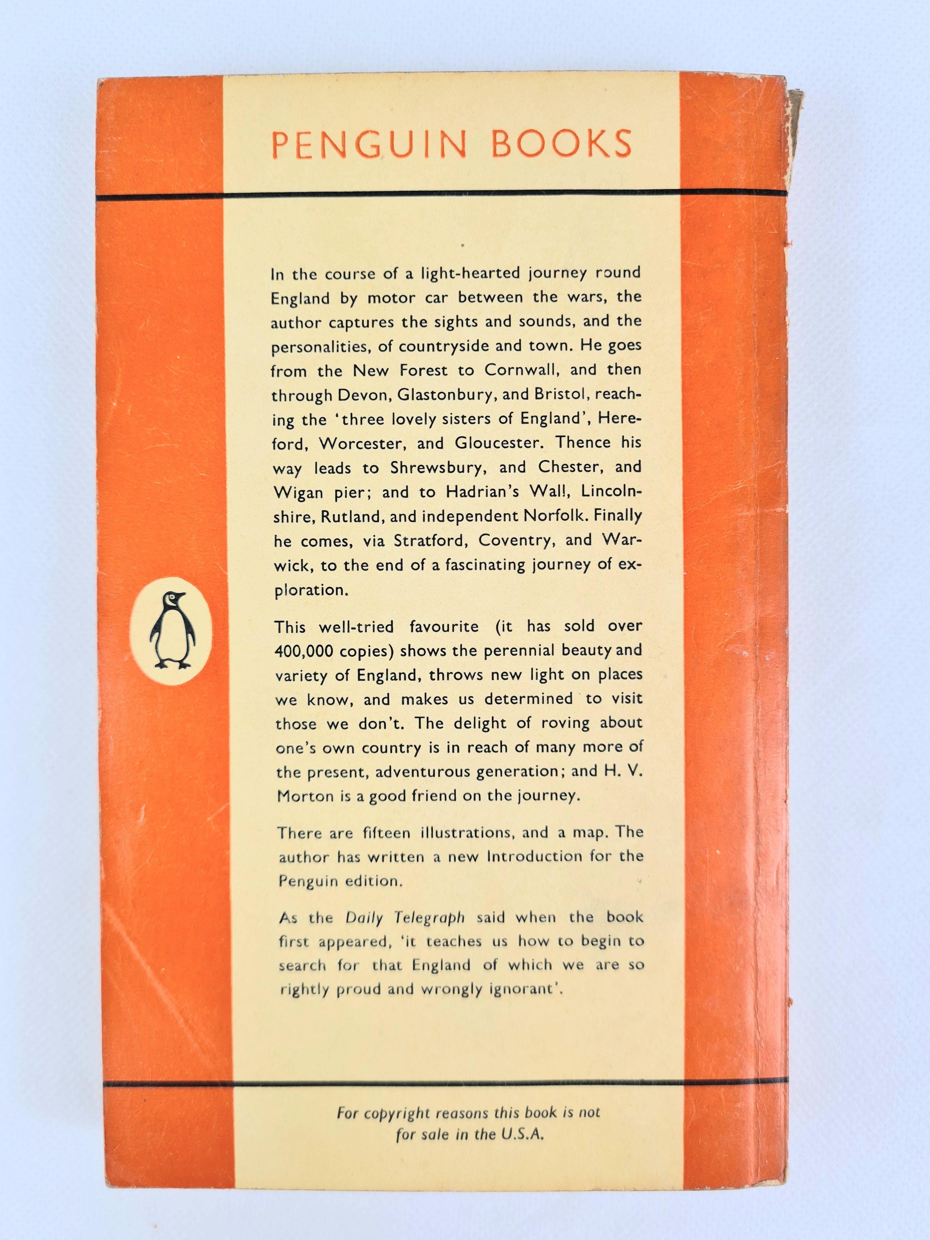 In Search Of England By H.V Morton. Vintage Orange Penguin Book ...