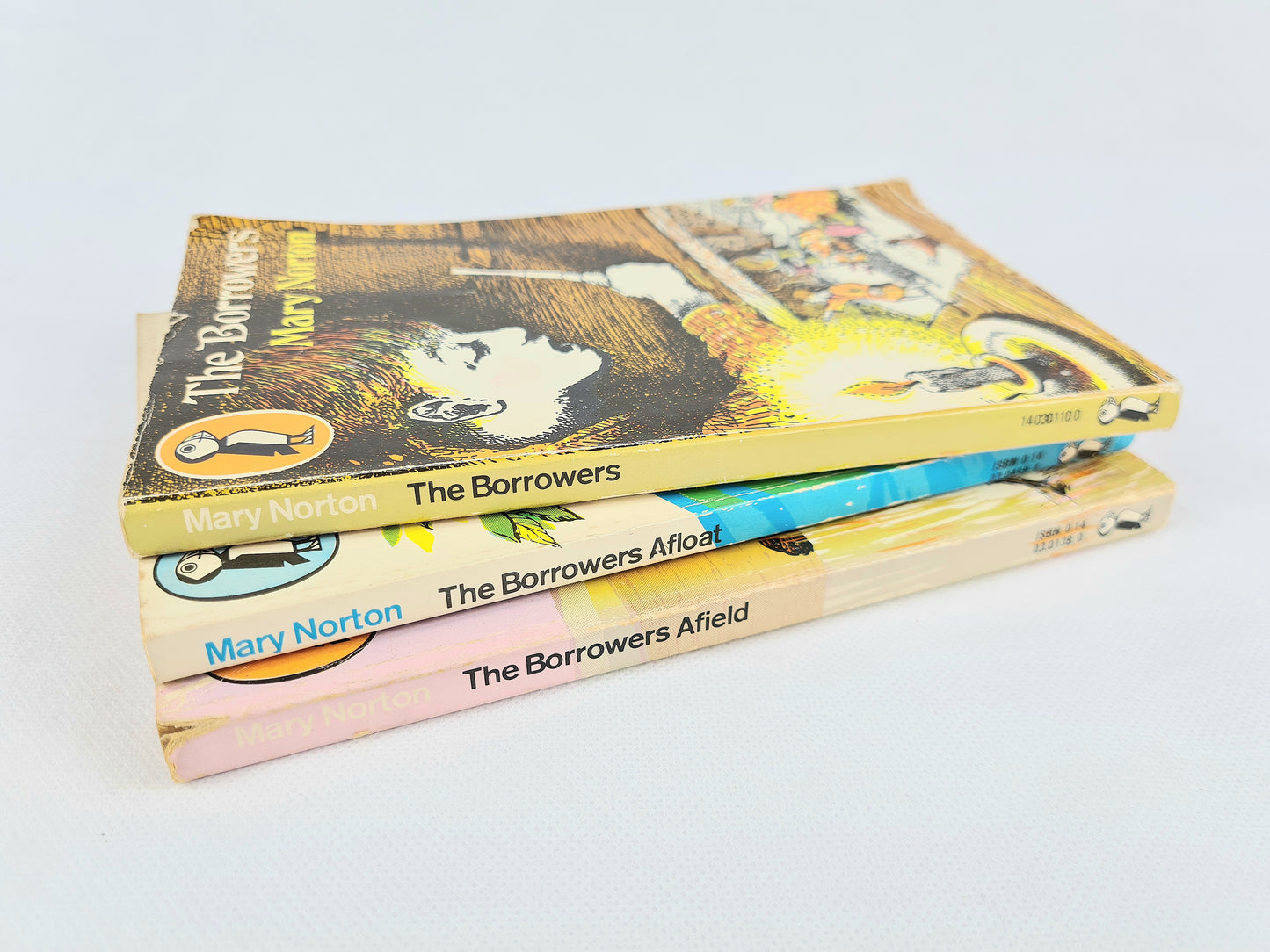 The Borrowers by Mary Norton. Set of three vintage puffin books