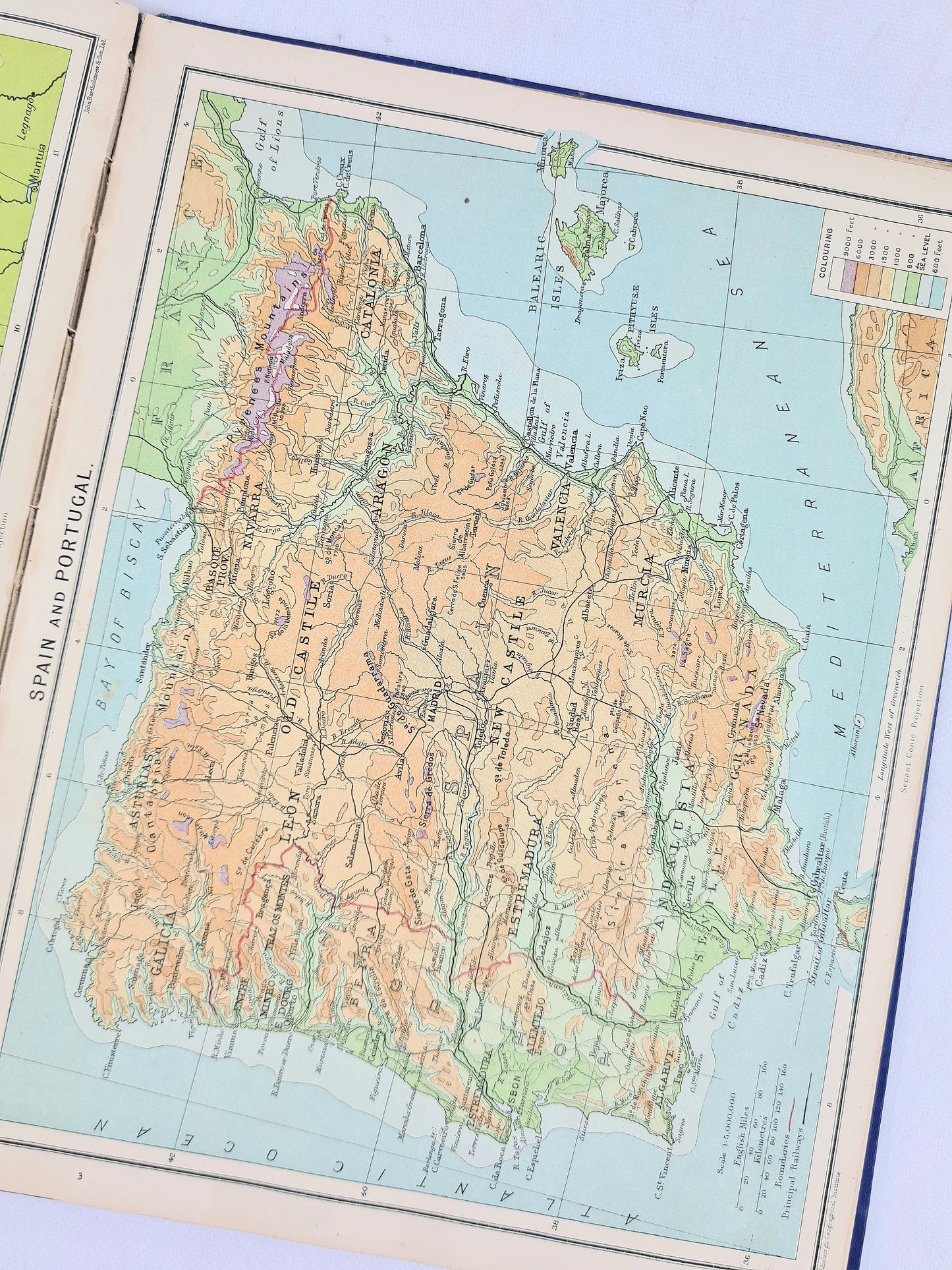 The Comparative Atlas Of Physical And Political Geography. Antique atlas 1926