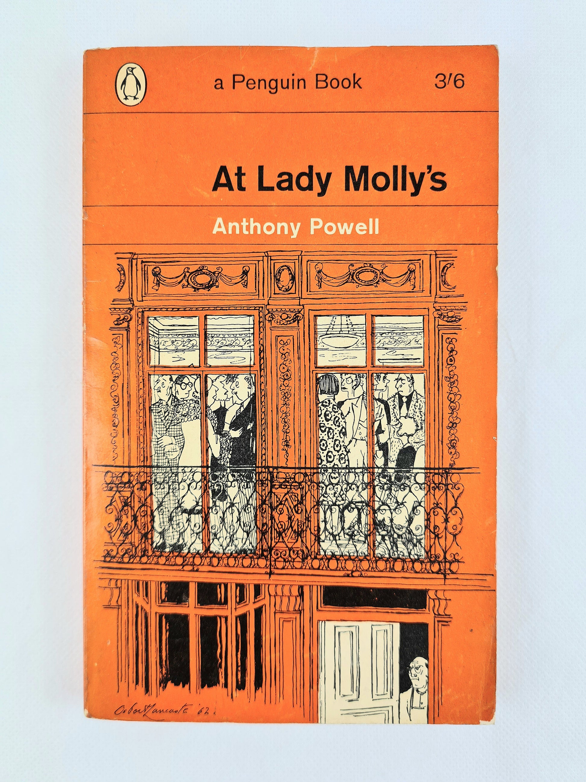 At Lady mollys, vintage orange penguin book 