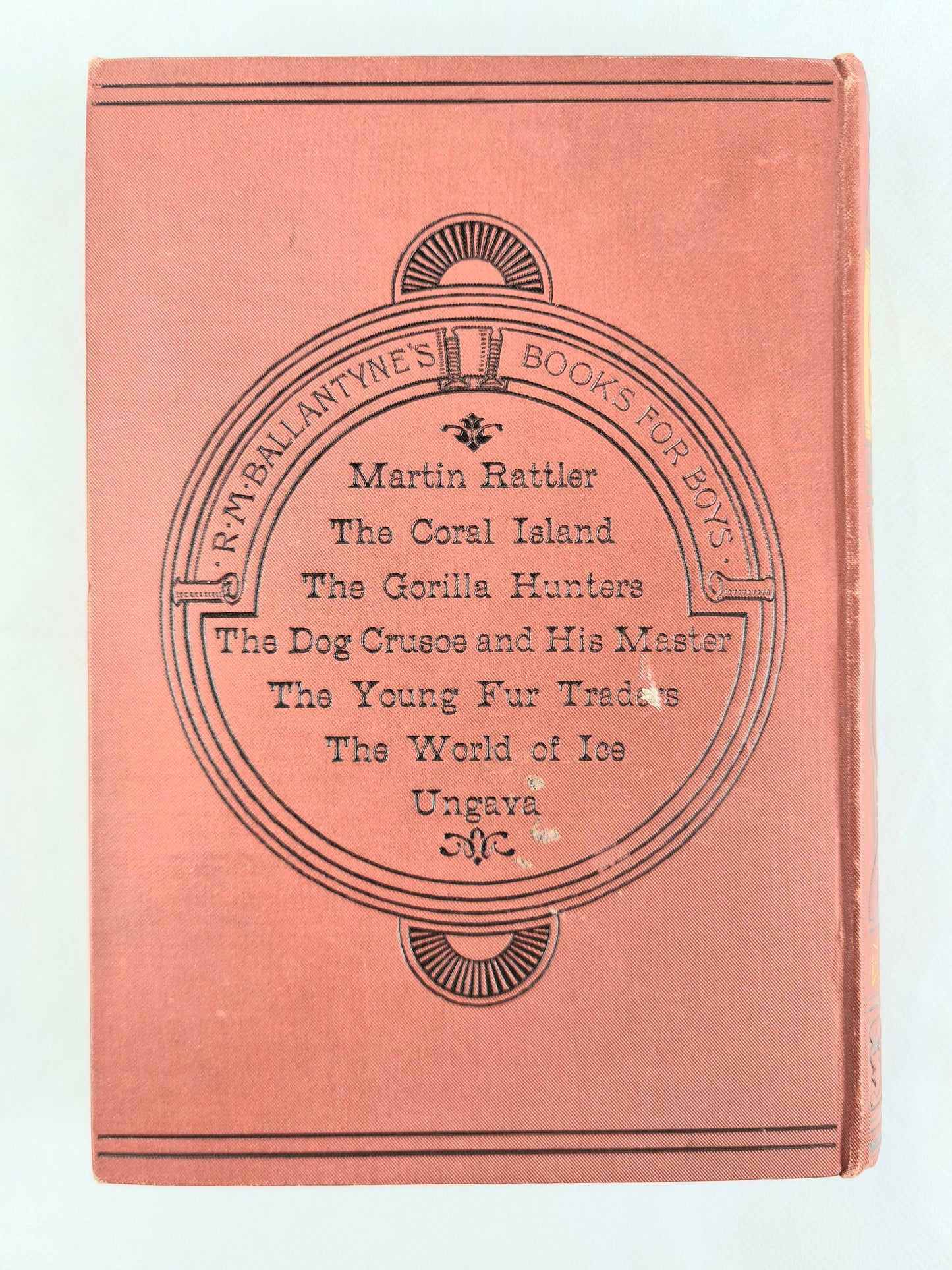 The Coral Island, A Tale Of The Pacific Ocean by Robert Michael Ballantyne. Decorative antique book 1895