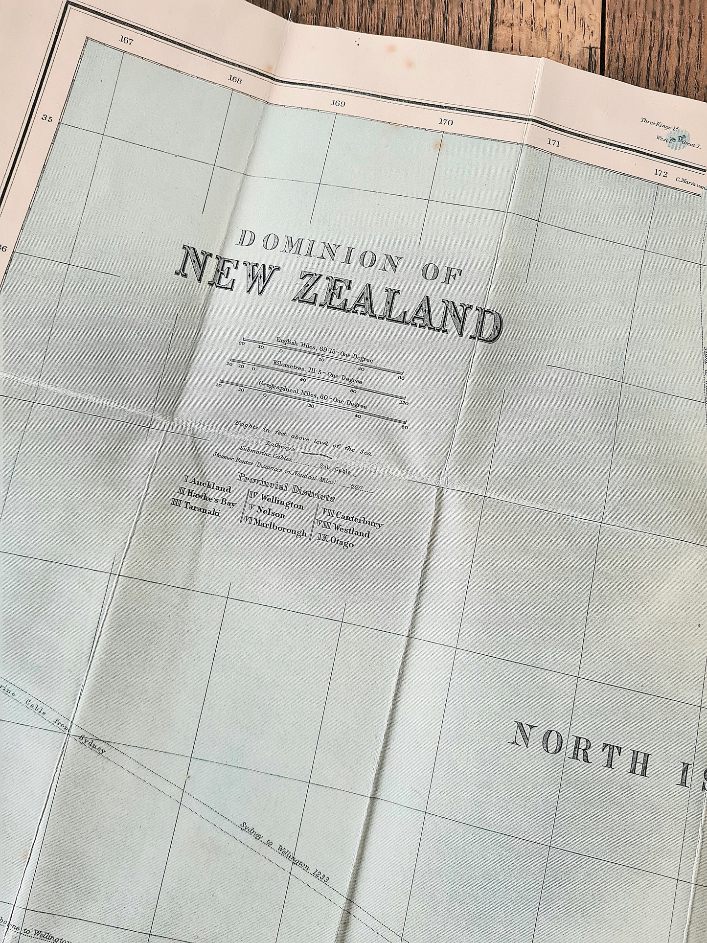 New Zealand - Antique Folding Map. Philips maps