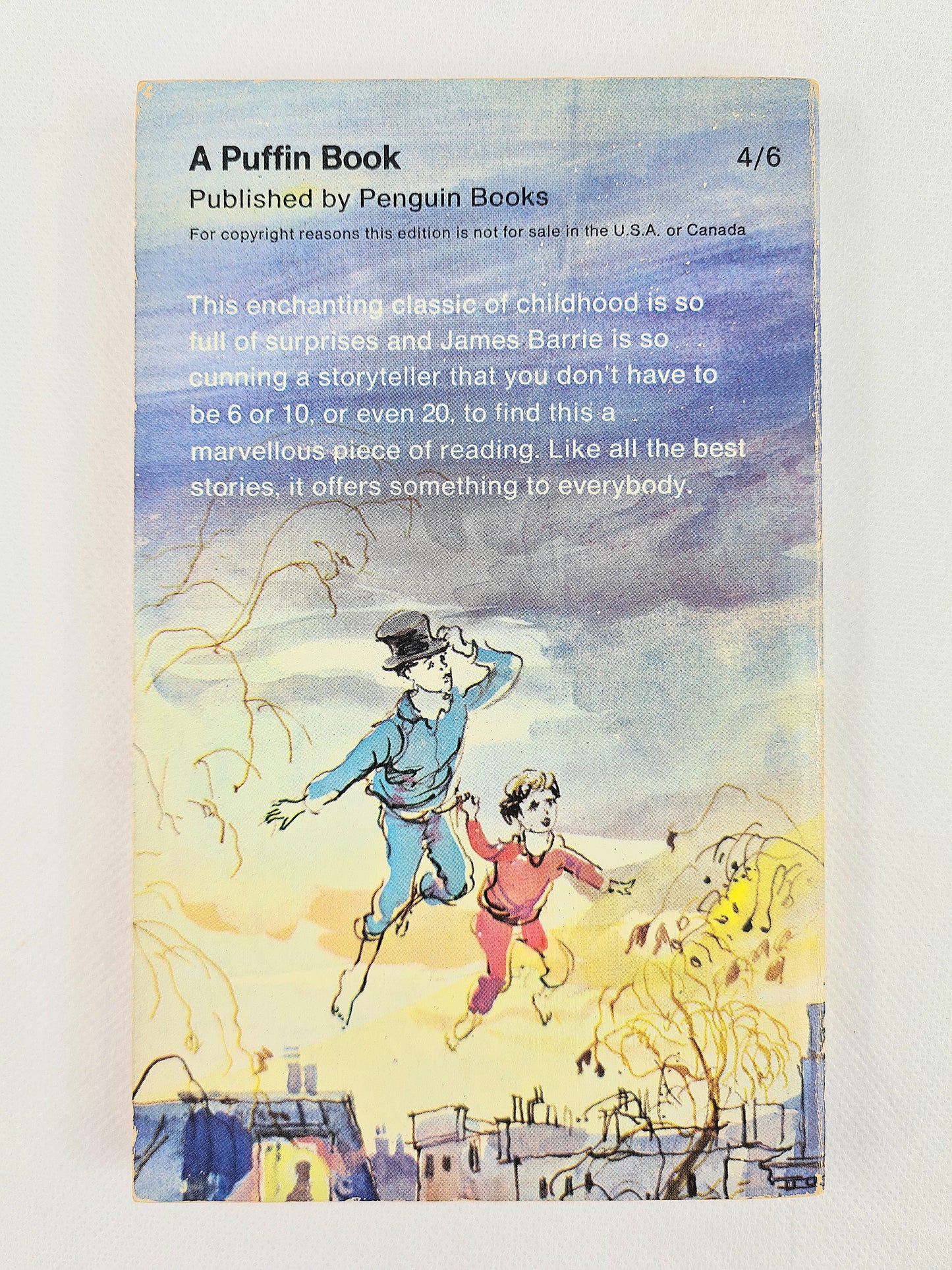 Peter Pan by J.M Barrie. Vintage childrens book. Puffin Books