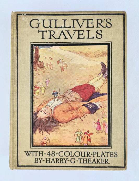 Gullivers Travels by Jonathan Swift. Antique illustrated copy 