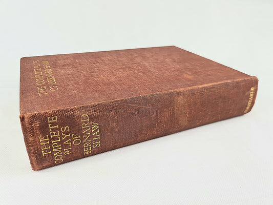 The complete plays of Bernard Shaw. Red antique book with gold lettering 