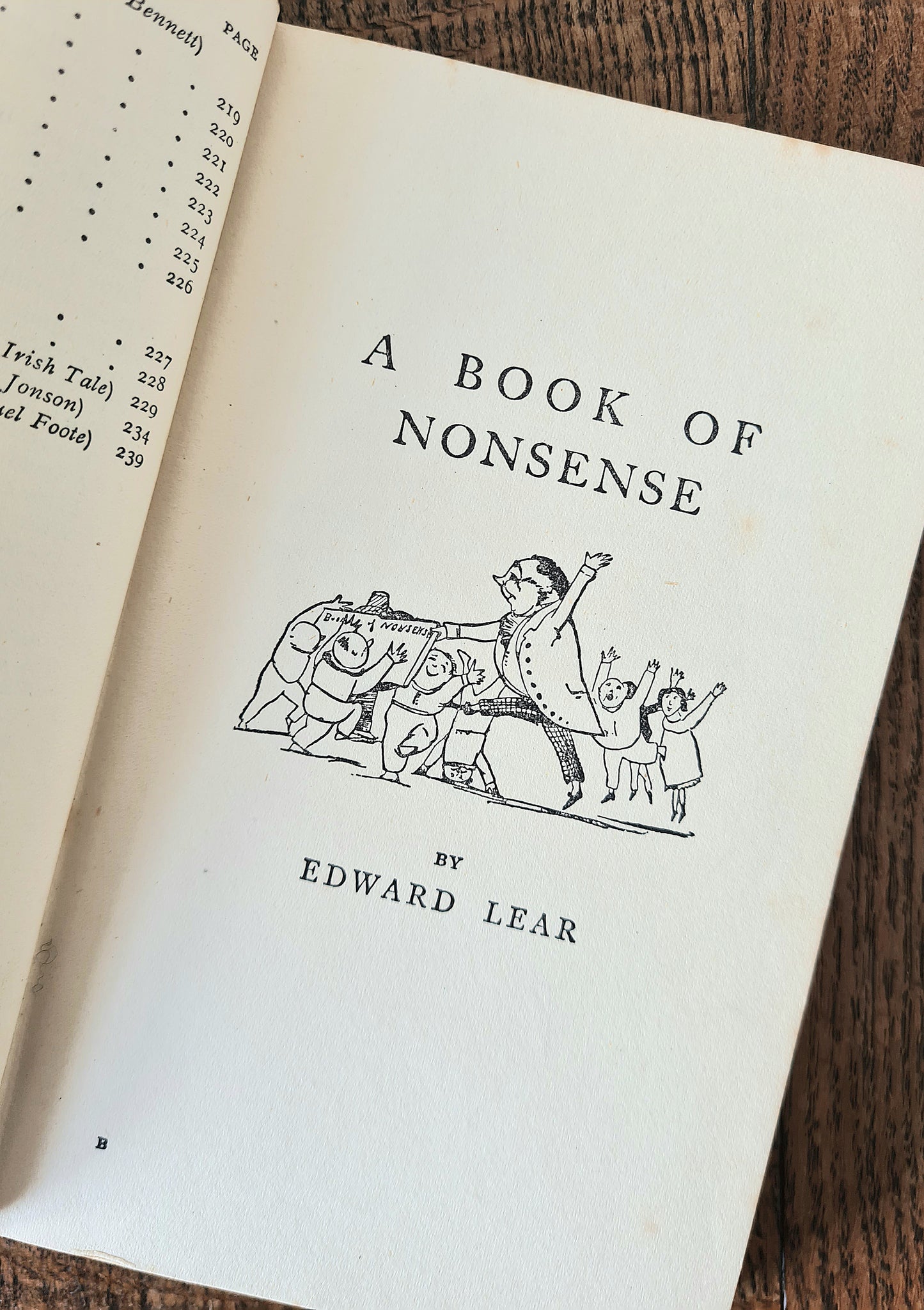 A Book Of Nonsense by Edward Lear, containing verse from Lewis Carroll. Illustrated vintage book dated 1952