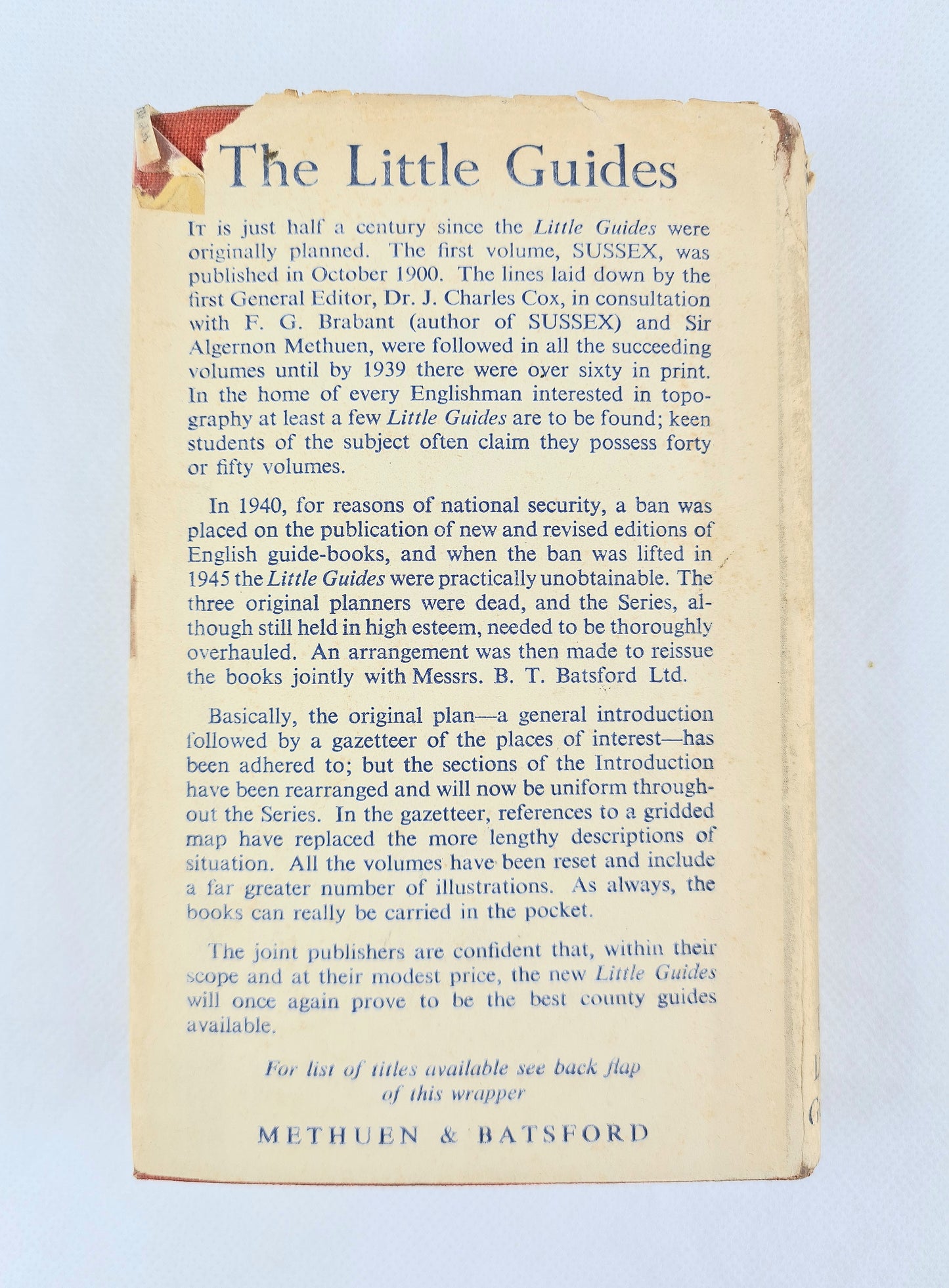 Sussex, The Little Guides series. Vintage travel guide 1949