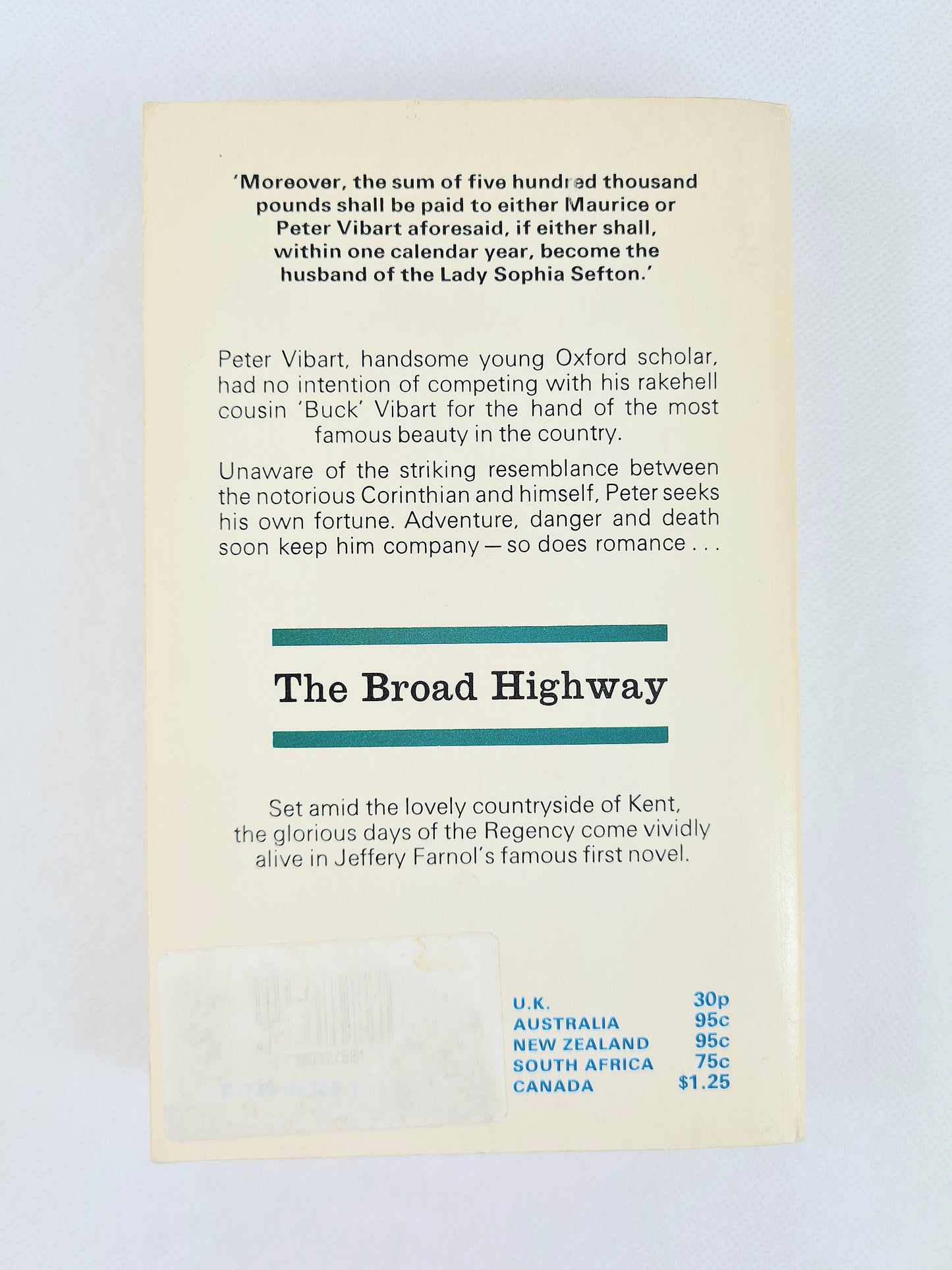 The Broad Highway by Jeffrey Farnol. Vintage Paperbacks. Pan Books
