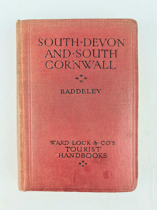 South Devon and South Cornwall. Antique travel book with 26 maps and plans