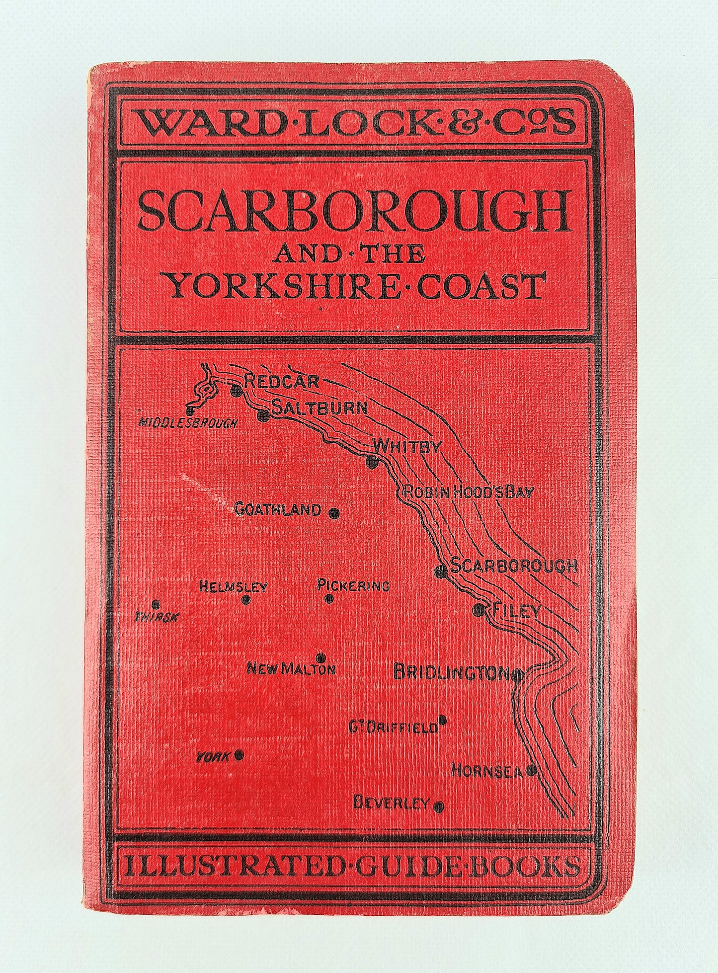 Scarborough. Vintage travel guide with maps 