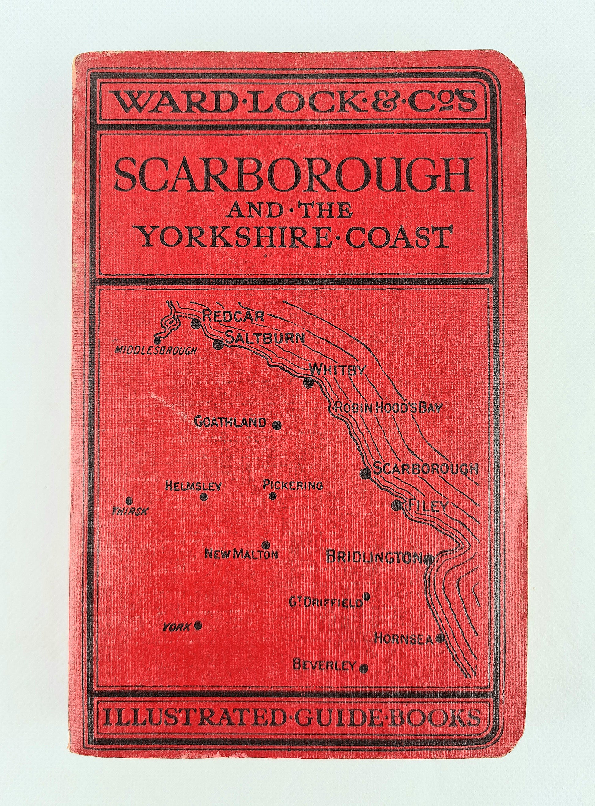 Scarborough. Vintage travel guide with maps 