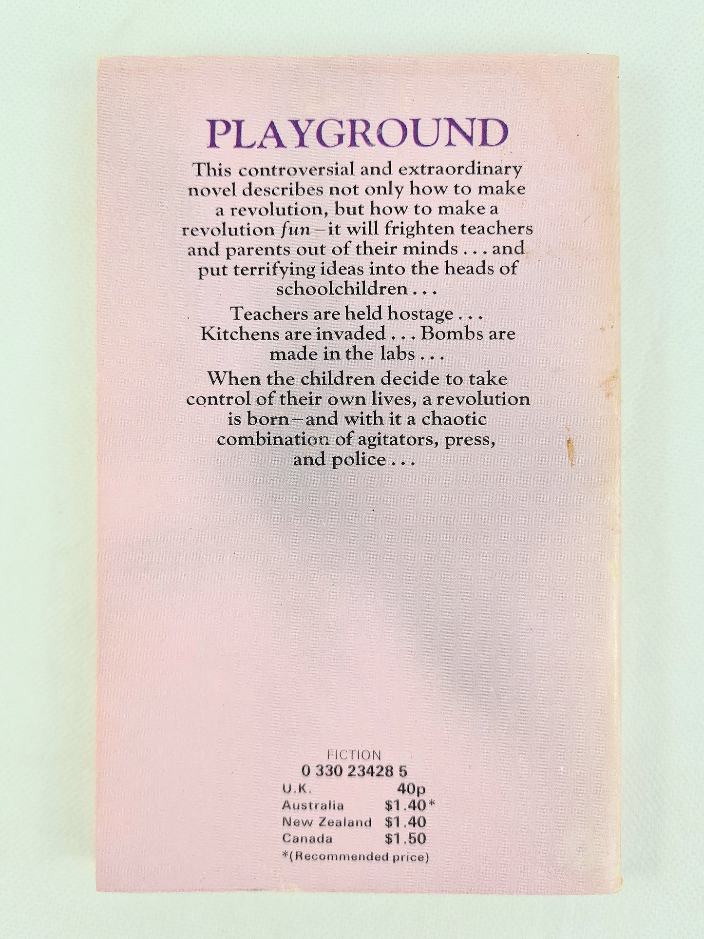 Playground by Peter Buckman. Vintage paperback book