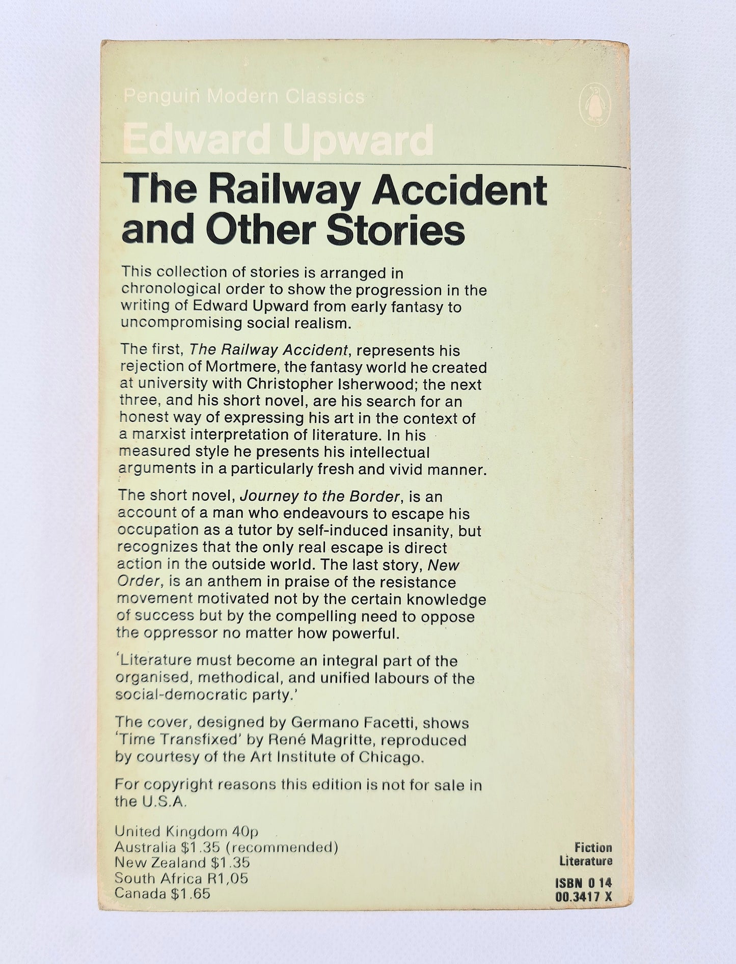 The Railway Accident And Other Stories. Penguin Modern Classics. Vintage paperback book