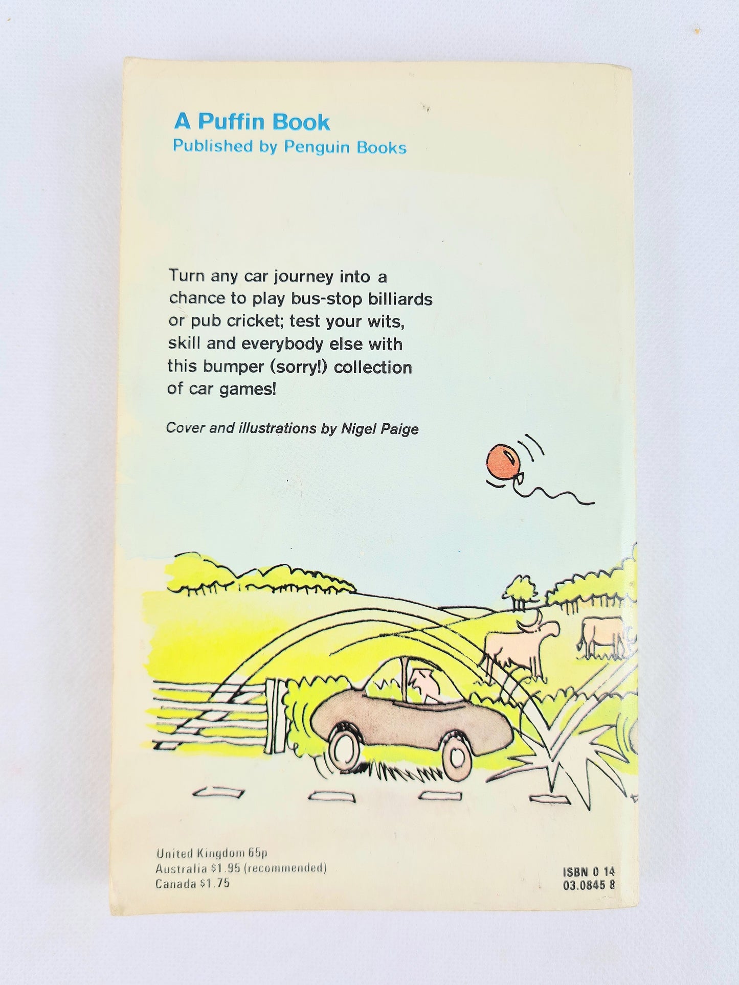 The Puffin Book of Car Games. Vintage childrens book. Puffin publications