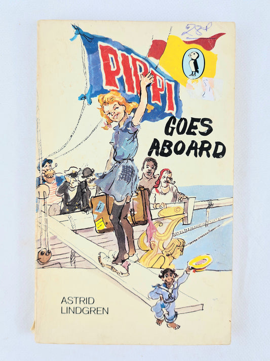 Pippi Goes Abroad by Astrid Lindgren. Vintage Puffin book