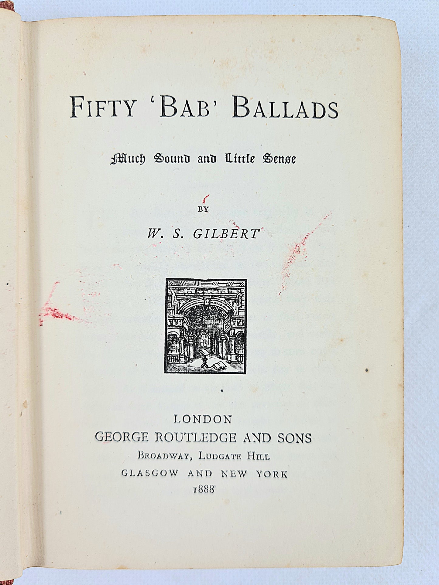 Fifty Bab Ballads by W.S Gilbert. Antique book of verse 1888