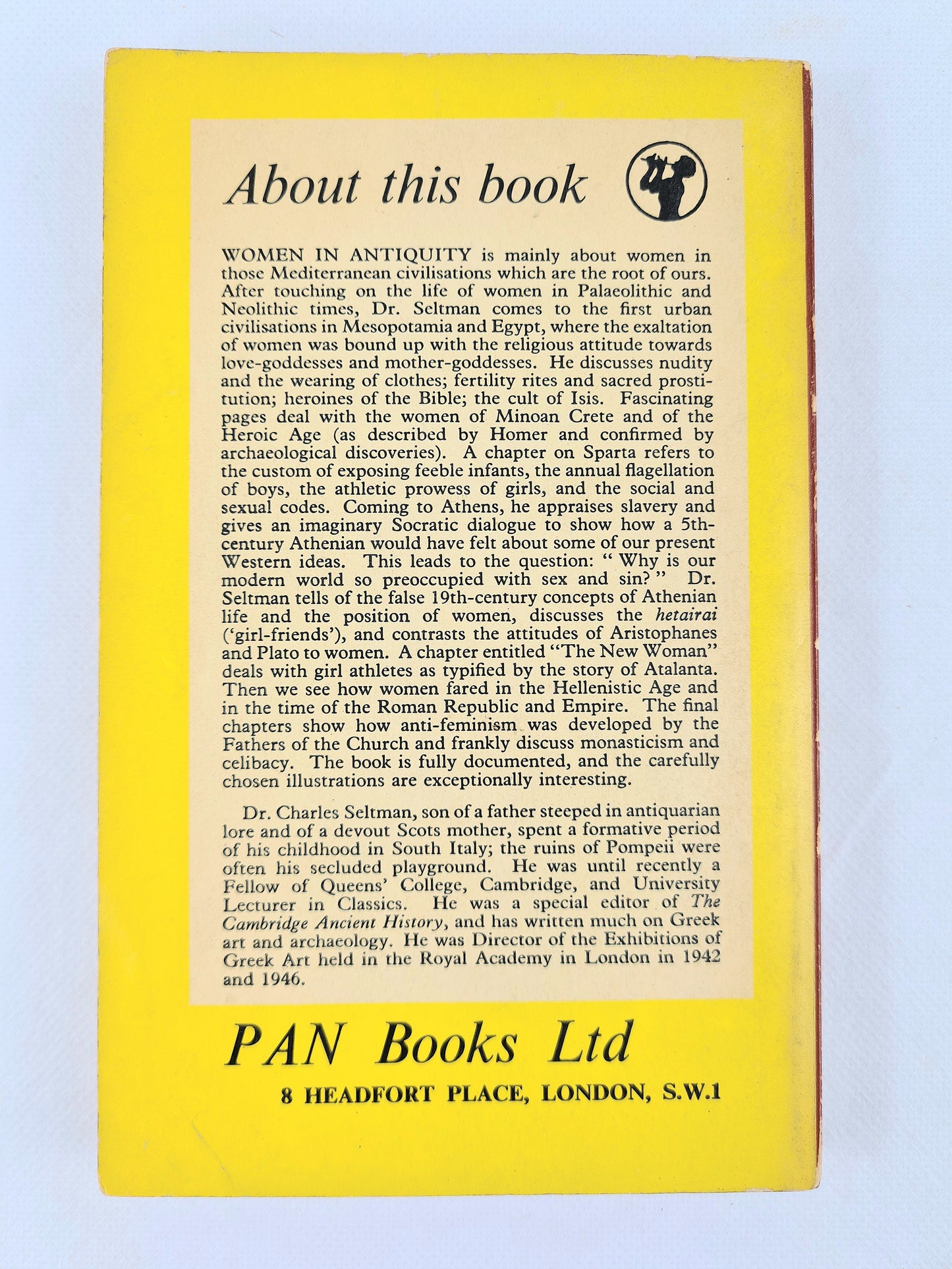Women In Antiquity by Charles Seltman. Vintage Pan books GP39