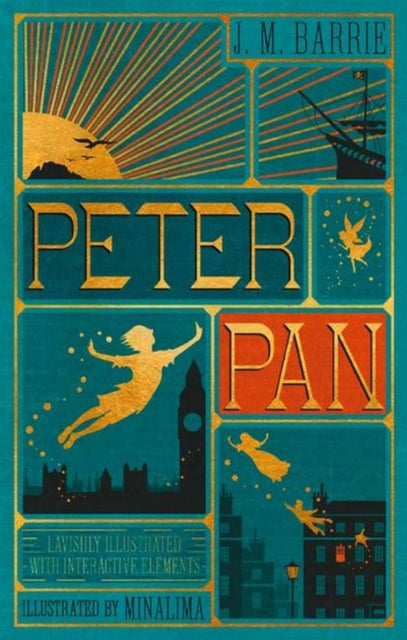 Peter Pan by J.M Barrie. Luxury MinaLima illustrated interactive edition. Hardback book 