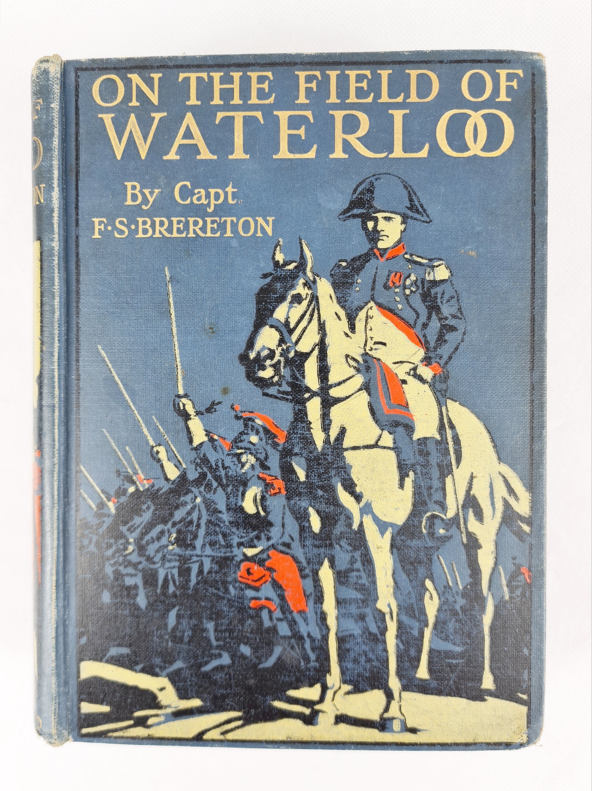 On the field of waterloo, antique first edition childrens book with a decorative cover 