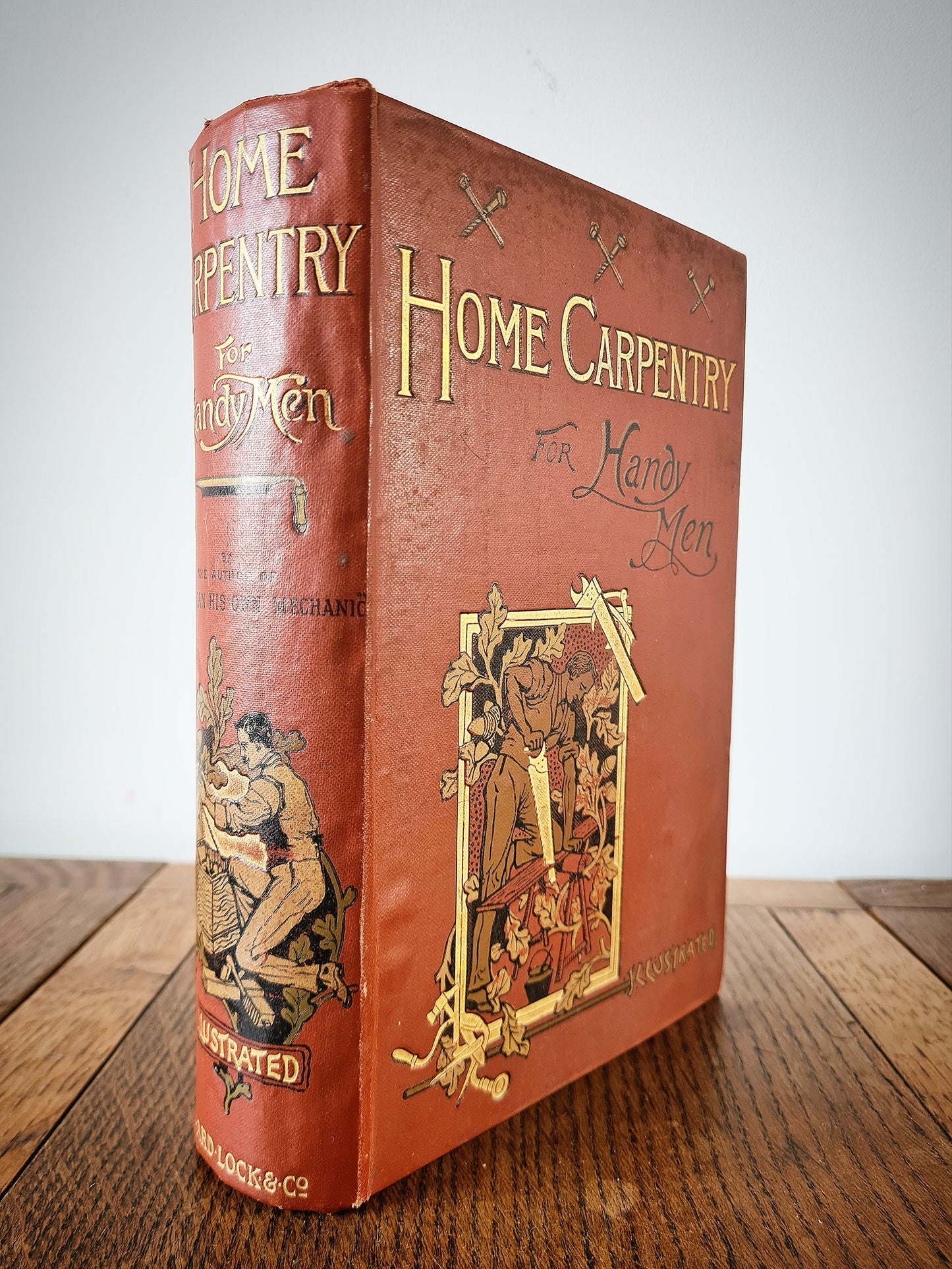 Antique red book on Carpentry 