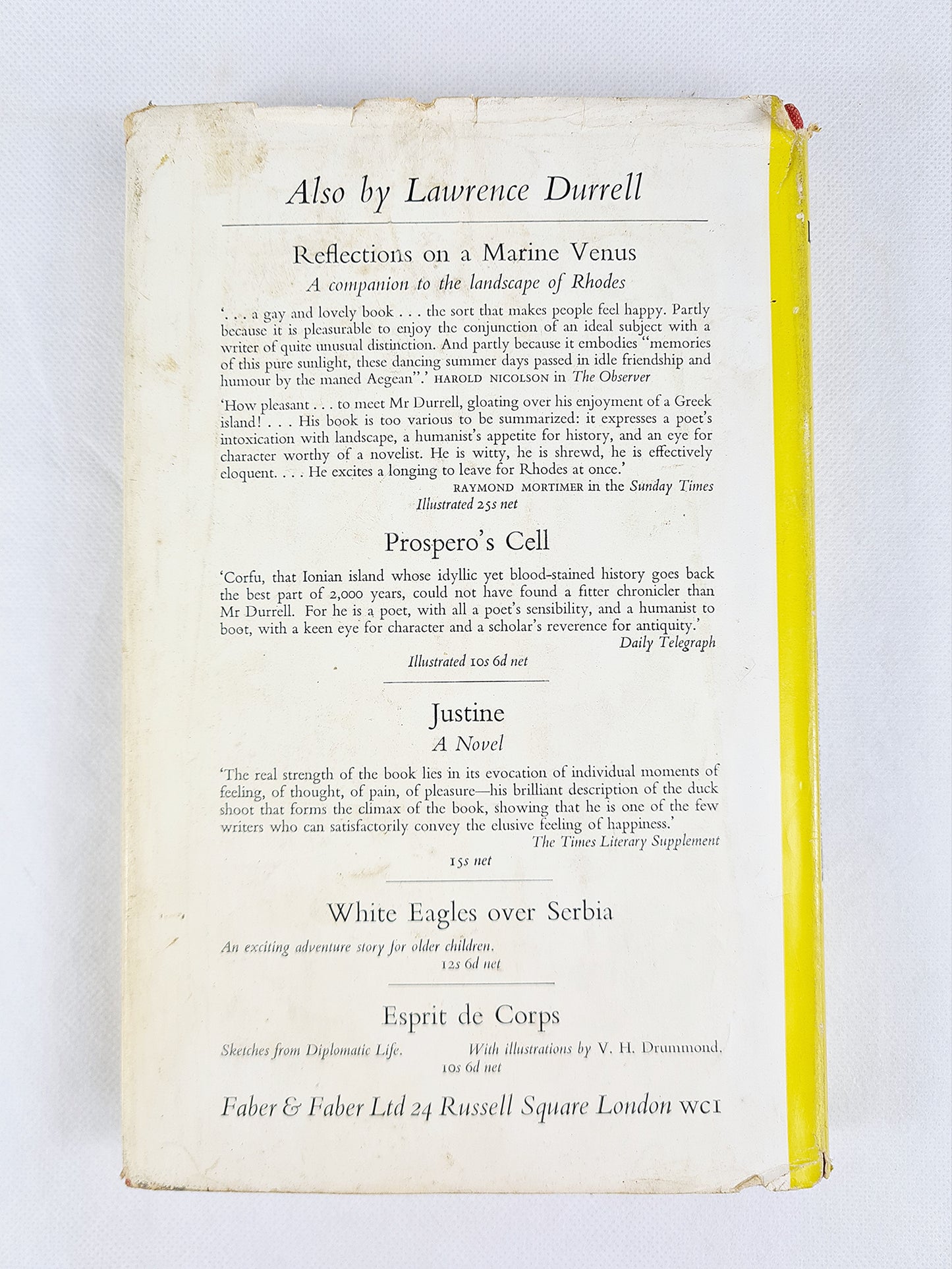 Bitter Lemons by Lawrence Durrell, first edition 1957