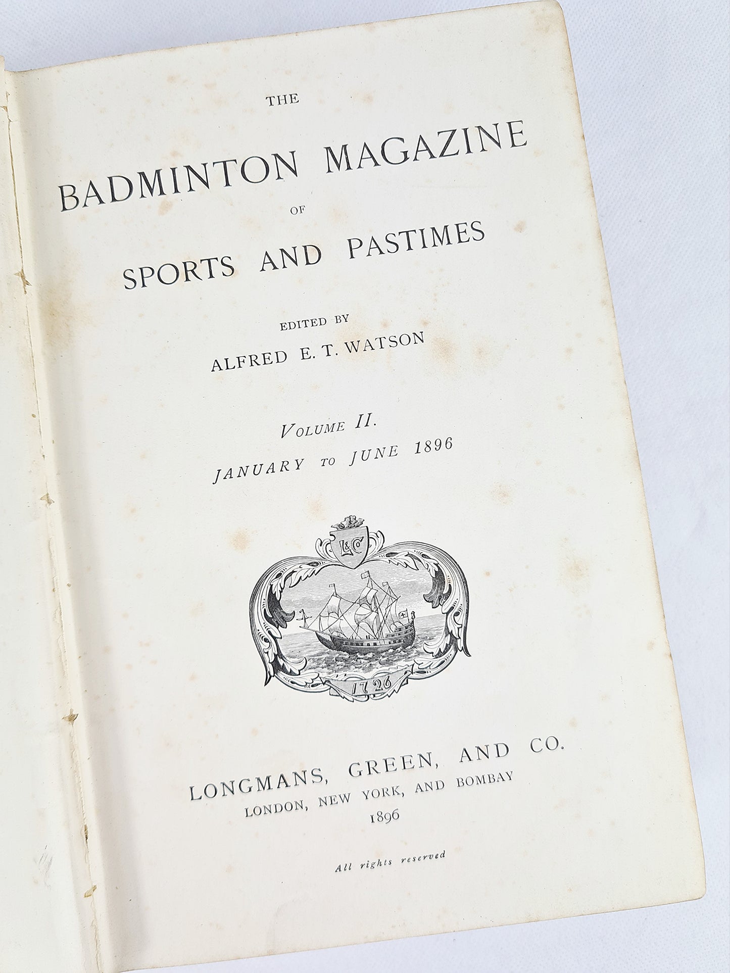 The Badminton Magazine of Sports And Pastimes Volume 2 1896