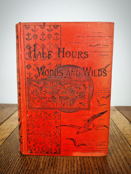 Antique book about nature and travel, with a really nice cover design 