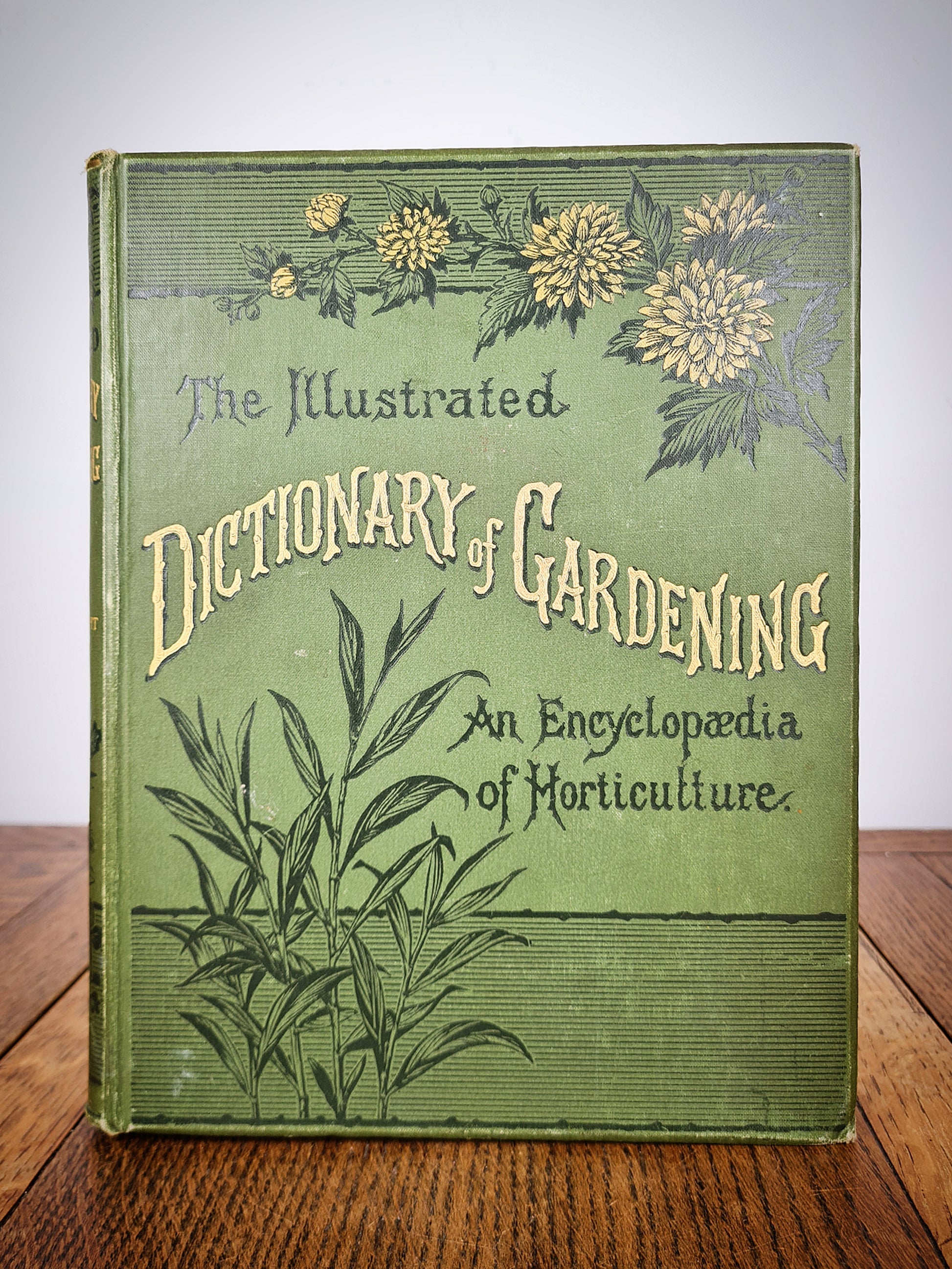 Antique gardening book with a nice decorative cover design 