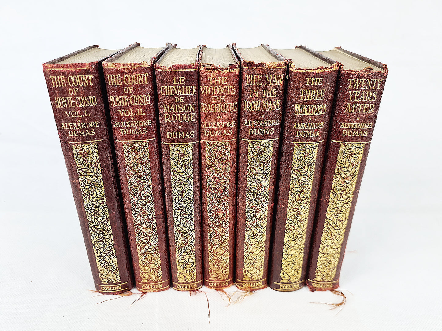 Set Of Six Antique Alexandre Dumas Books