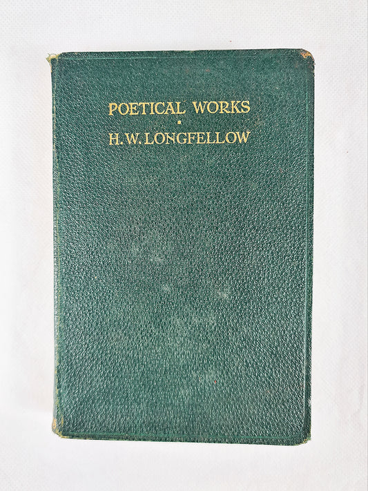 Poetical works of longfellow, antique poetry book