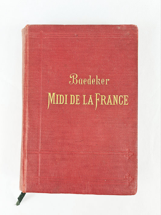 Old Baedeker guide book for southern france