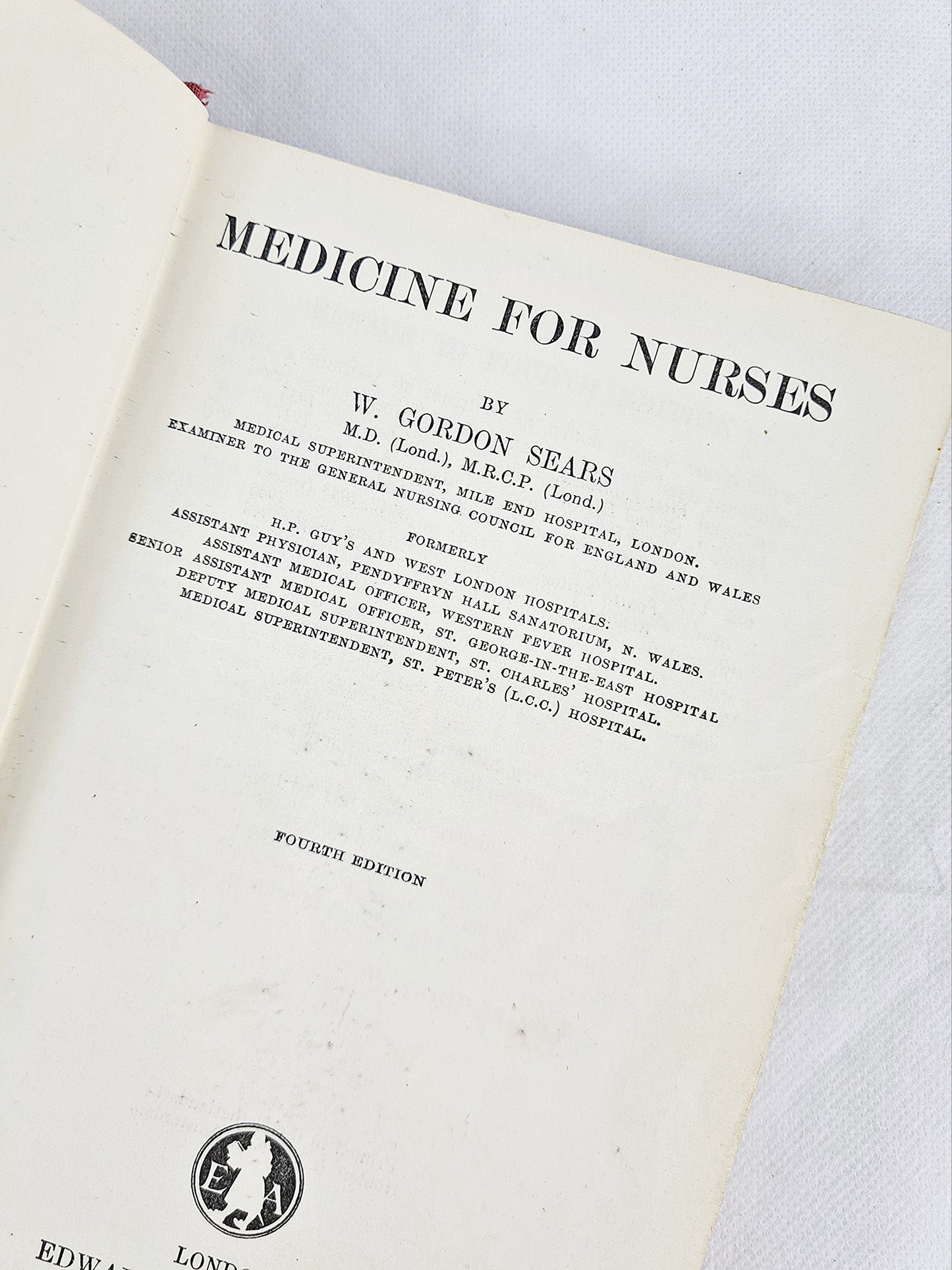 Medicine For Nurses, W. Gordon Sears