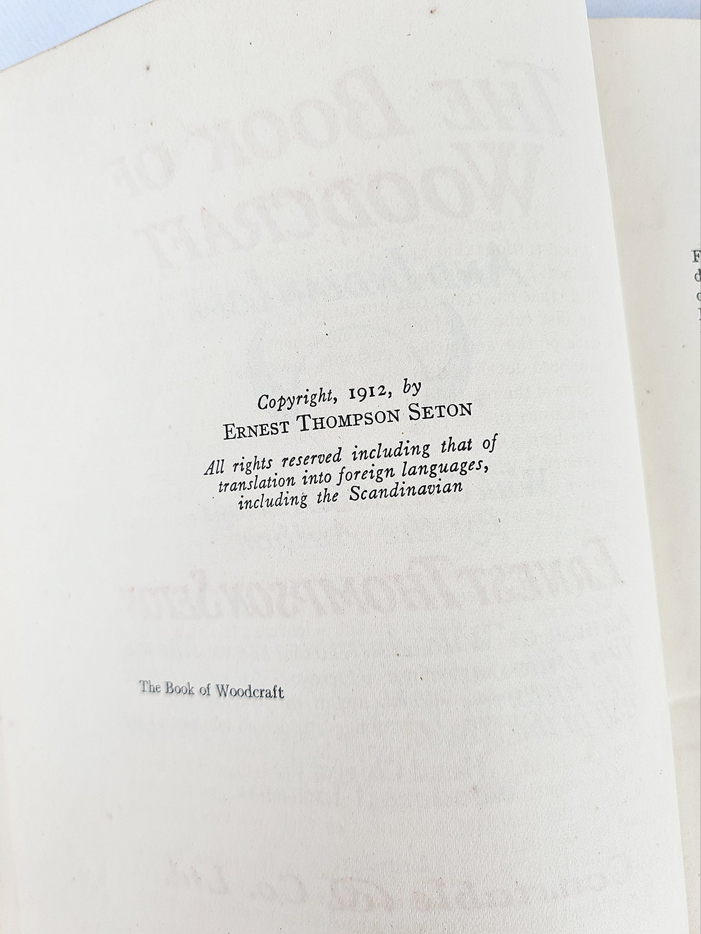 First Edition - The Book Of Woodcraft And Indian Lore, Ernest Thompson Seton