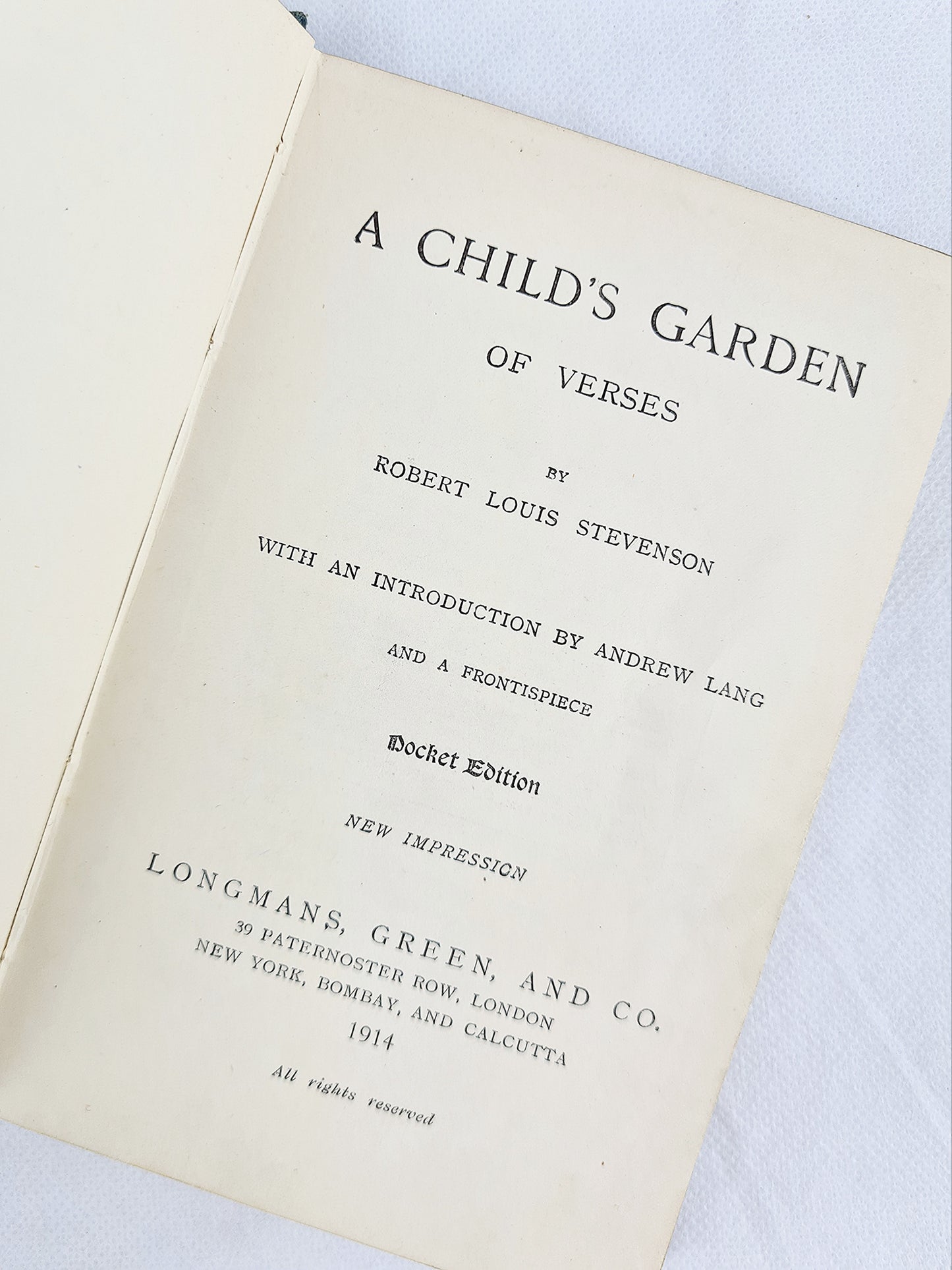 A Childs Garden Of Verses, Robert Louis Stevenson