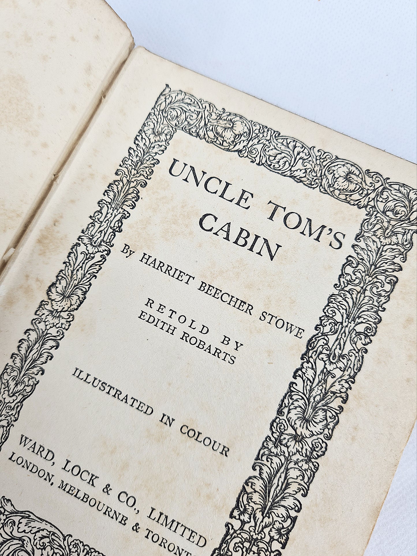 Uncle Toms Cabin, Harriet Beecher Stowe