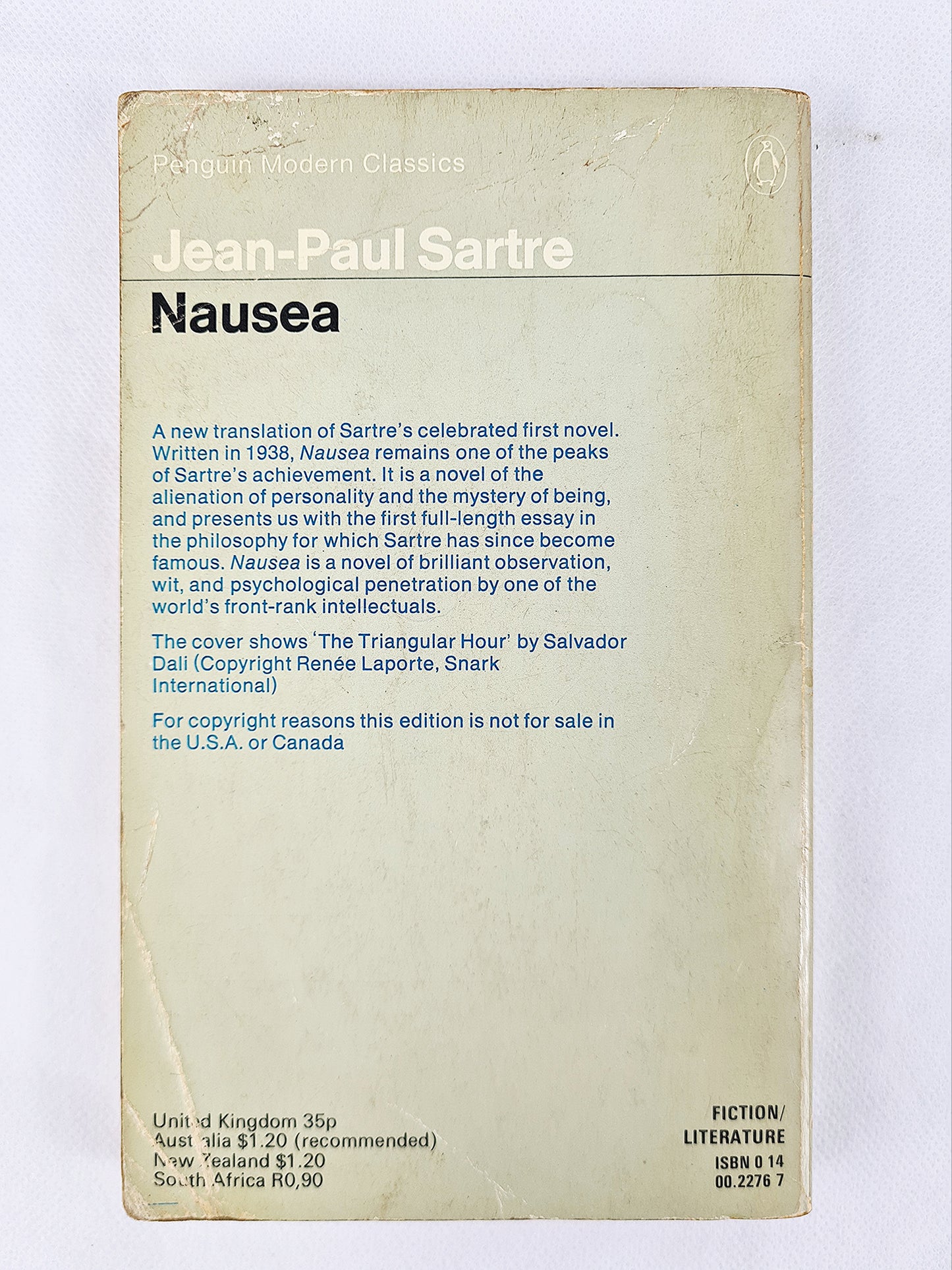 Nausea, Jean-Paul Sartre